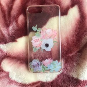 iPhone 7/8 Plus case with flowers clear